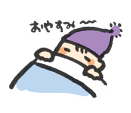 Boy with winter sticker #14505061