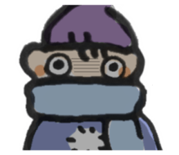 Boy with winter sticker #14505063