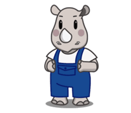 Baba The Rhino sticker #14505573