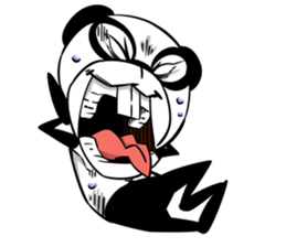 Protruding teeth panda Sticker5 sticker #14505929
