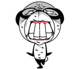 Protruding teeth panda Sticker5 sticker #14505934