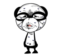 Protruding teeth panda Sticker5 sticker #14505947