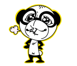 Protruding teeth panda Sticker5 sticker #14505957