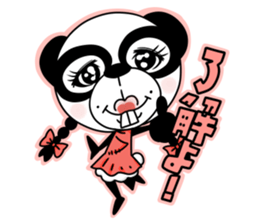 Protruding teeth panda Sticker5 sticker #14505965