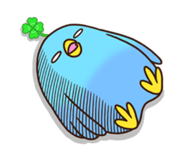 Good luck! The blue bird of happiness sticker #14506606