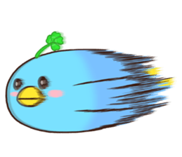 Good luck! The blue bird of happiness sticker #14506608
