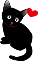 Kuro-chan of the black kitten sticker #14507542