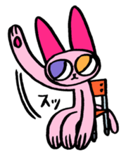 kawaii pink cat sticker #14507713