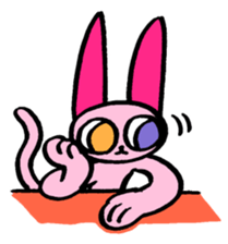 kawaii pink cat sticker #14507725