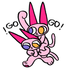 kawaii pink cat sticker #14507727