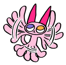 kawaii pink cat sticker #14507728