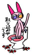 kawaii pink cat sticker #14507734