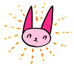 kawaii pink cat sticker #14507736