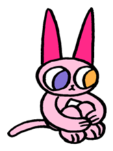 kawaii pink cat sticker #14507738