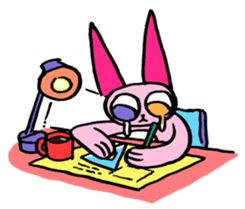 kawaii pink cat sticker #14507740