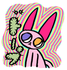 kawaii pink cat sticker #14507741