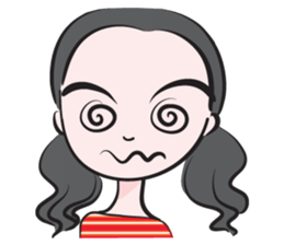 May tied her hair sticker #14508018