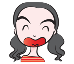 May tied her hair sticker #14508021