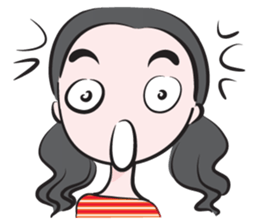 May tied her hair sticker #14508024