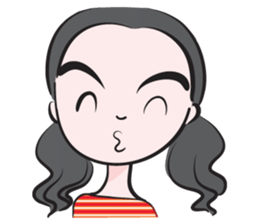 May tied her hair sticker #14508025