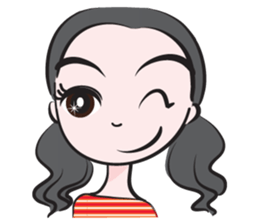 May tied her hair sticker #14508027