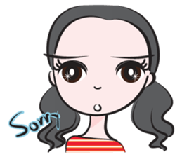 May tied her hair sticker #14508036