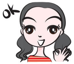 May tied her hair sticker #14508037