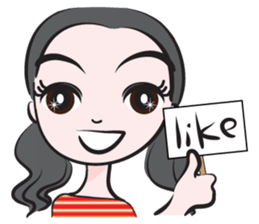 May tied her hair sticker #14508039