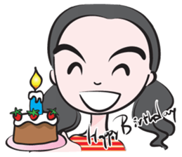 May tied her hair sticker #14508041