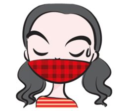 May tied her hair sticker #14508042