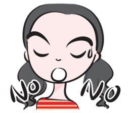 May tied her hair sticker #14508043