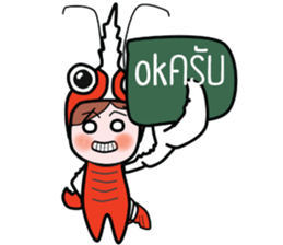 Mr.koon and Miss Dear crayfish sticker #14508945
