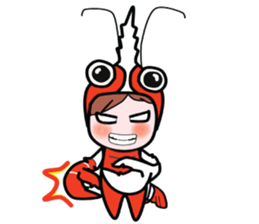 Mr.koon and Miss Dear crayfish sticker #14508946