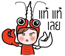 Mr.koon and Miss Dear crayfish sticker #14508947