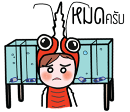 Mr.koon and Miss Dear crayfish sticker #14508949