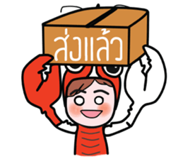 Mr.koon and Miss Dear crayfish sticker #14508951