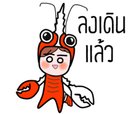 Mr.koon and Miss Dear crayfish sticker #14508955