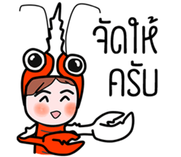 Mr.koon and Miss Dear crayfish sticker #14508958