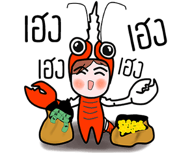 Mr.koon and Miss Dear crayfish sticker #14508976
