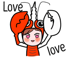 Mr.koon and Miss Dear crayfish sticker #14508978