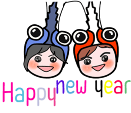 Mr.koon and Miss Dear crayfish sticker #14508980