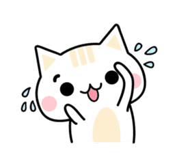 Cute Kitten Expression Sticker sticker #14511659