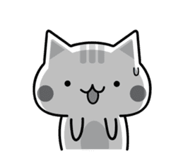Cute Kitten Expression Sticker sticker #14511663