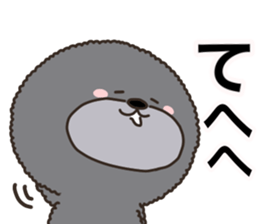 Charming blak dog in winter sticker #14511841