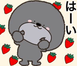 Charming blak dog in winter sticker #14511852