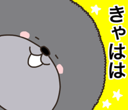 Charming blak dog in winter sticker #14511853