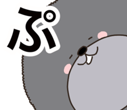 Charming blak dog in winter sticker #14511859