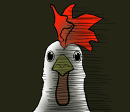 Chick and Owl and Chicken.3 sticker #14512184