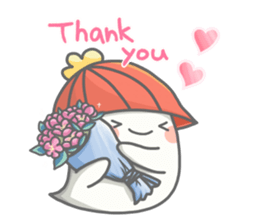 cute mochi ghost(3) sticker #14513026