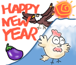 Happy chickens sticker #14513206